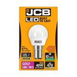 B15 (SBC) LED Golf Bulb 4.9W 470lm - Warm White 3000K - JCB retail pack