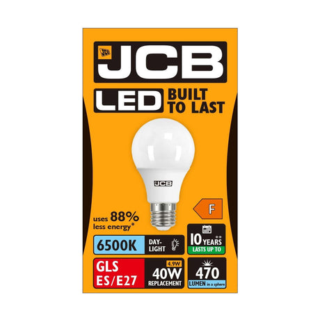 E27 (ES) LED GLS Bulb 4.9W 470lm - Daylight 6500K - JCB retail pack