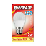 B22 (BC) LED Golf Bulb 4.9W 470lm - Warm White 3000K retail pack