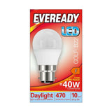B22 (BC) LED Golf Bulb 4.9W 470lm - Daylight 6,500K retail pack