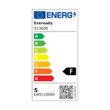 E14 (SES) LED Golf Bulb 4.9W 470lm - Warm White 3000K - Eveready energy label