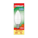 B15 (SBC) LED Candle Bulb 4.9W 470lm - Warm White 3000K retail pack