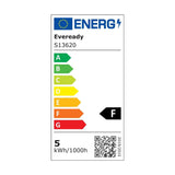 E27 (ES) LED GLS Bulb 4.9W 470lm - Warm White 3000K - Eveready energy label