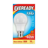 B22 (BC) LED GLS Bulb 8.8W 806lm Non-Dimmable - Warm White 3000K retail pack