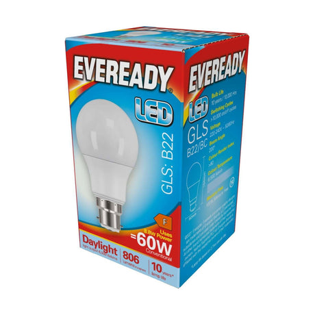 B22 (BC) LED GLS Bulb 8.8W 806lm - Daylight 6500K retail pack