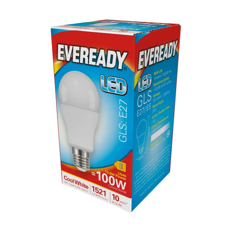 E27 (ES) LED GLS Bulb 13.8W 1521lm - Cool White 4000K retail pack