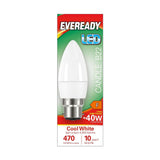 B22 (BC) LED Candle Bulb 4.9W 470lm - Cool White 4000K retail pack