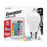 B22 (BC) LED GLS Bulb 9W 806lm - RGB+W with Remote retail pack