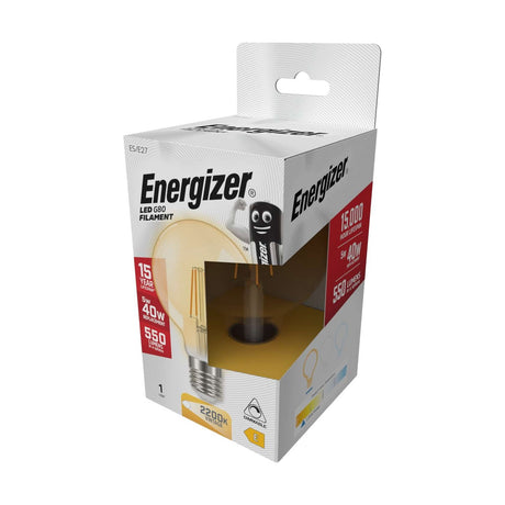 E27 (ES) LED G80 Bulb 5W 550lm Dimmable - Warm White 2200K retail pack