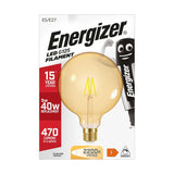 E27 (ES) LED G125 Bulb 5W 470lm Dimmable - Warm White 2200K retail pack