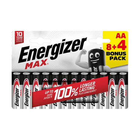 Energizer Max AA Batteries (LR6) - 12 Pack retail pack