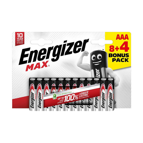 Energizer Max AAA Batteries (LR03) - 12 Pack retail pack