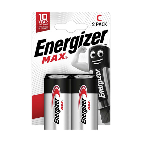 Energizer Max C Batteries (LR14) - 2 Pack retail pack