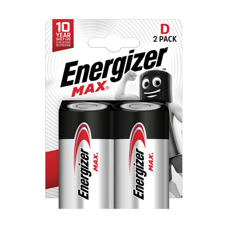 Energizer Max D Batteries (LR20) - 2 Pack retail pack
