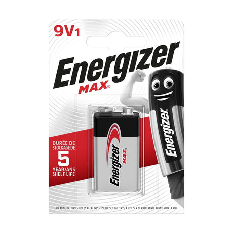 Energizer Max 9V Battery (PP3) - 1 Pack retail pack