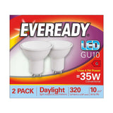 GU10 LED Spotlight Bulb 4.7W 320lm - Daylight 6500K, 2 Pack retail pack