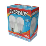 B22 (BC) LED GLS Bulb 14W 1521lm - Daylight 6500K, 2 Pack retail pack
