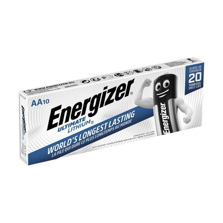 Energizer Ultimate Lithium AA Batteries (FR6) - 10 Pack retail pack
