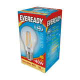 E27 (ES) LED Filament GLS Bulb 4W 470lm - Warm White 2700K - Eveready retail pack