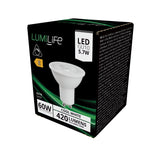 LumiLife LED GU10 420lm 5.7W 4,000K (Cool White) Dimmable