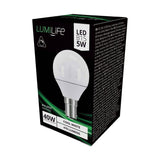 B15 (SBC) LED Golf Bulb 5W 470lm Dimmable - Cool White 4000K