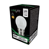 B22 LED Golf Bulb 4.2W 470lm Dimmable - Warm White 2700K - LumiLife