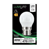 B22 LED Golf Bulb 4.2W 470lm Dimmable - Warm White 2700K - LumiLife