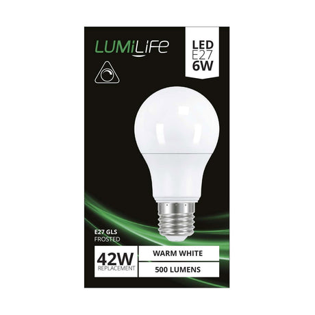 E27 (ES) LED GLS Bulb 5W 470lm Dimmable - Warm White 2700K