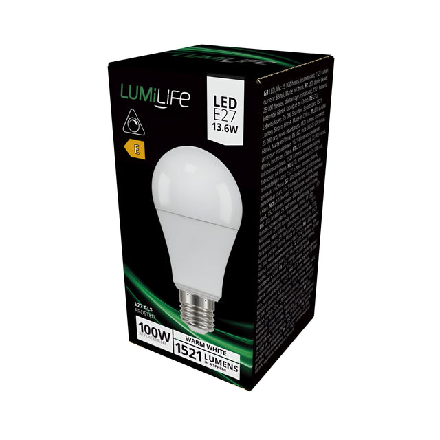 LumiLife LED GLS E27 (ES) 1321lm 13.6W 2,700K (Warm White)