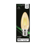 B22 (BC) LED Candle Bulb 4.8W 330lm Dimmable - Warm White 2000K