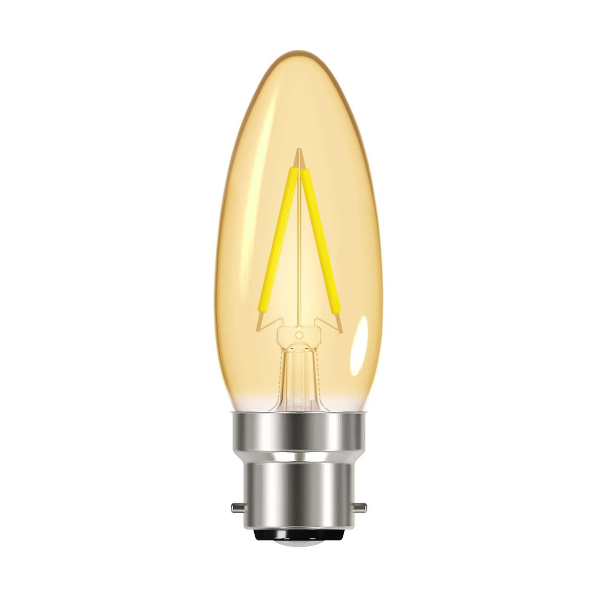 B22 (BC) LED Candle Bulb 4.8W 330lm Dimmable - Warm White 2000K