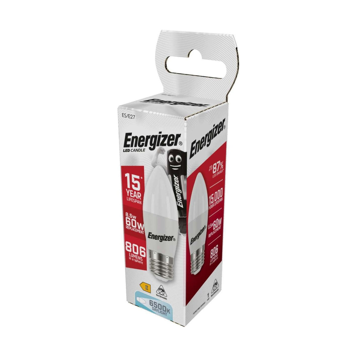 E27 (ES) LED Candle Bulb 8.5W 806lm Non-Dimmable - Daylight 6500K