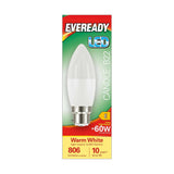 B22 (BC) LED Candle Bulb 7.3W 806lm - Warm White 3000K retail pack