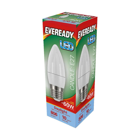 E27 (ES) LED Candle Bulb 7.3W 806lm Non-Dimmable - Daylight 6500K