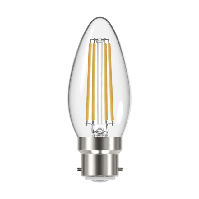 B22 (BC) LED Candle Bulb 4W 470lm - Warm White 2700K, 2 Pack