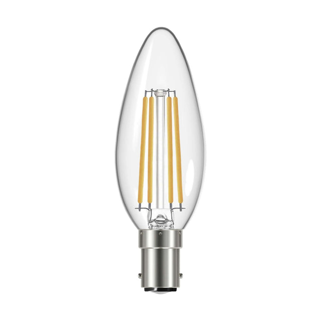 B15 (SBC) LED Candle Bulb 4W 470lm - Warm White 2700K, 2 Pack