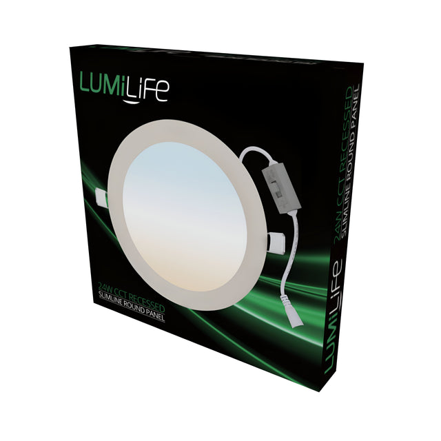 Lumilife 24W Circular Panel Recessed IP20 Downlight - CCT Adjustable