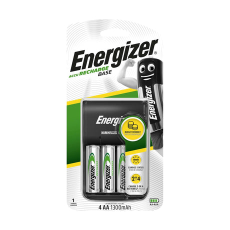 Energizer Accu Recharge Base Charger + 4x AA 1300mAh retail pack