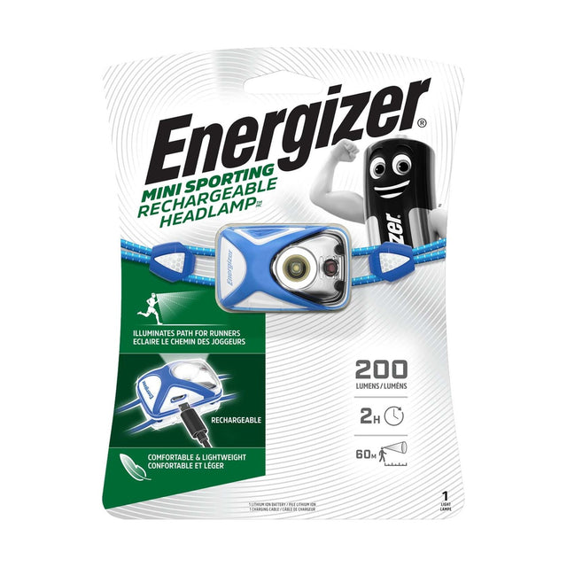 Energizer Rechargeable Headlamp 200lm - USB, 2 Hour Runtime