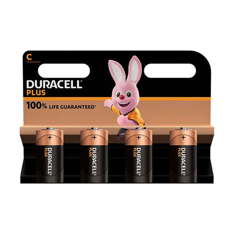 Duracell Plus C Batteries (LR14) - 4 Pack retail pack