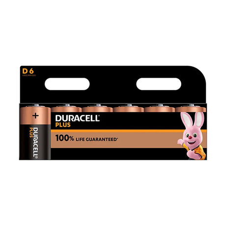 Duracell Plus Power D Batteries (LR20) - 6 Pack retail pack