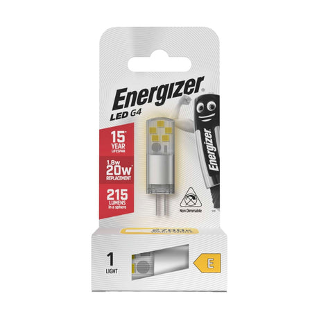 G4 LED Capsule Bulb 1.8W 215lm Non-Dimmable - Warm White 2700K retail pack