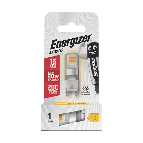 G9 LED Capsule Bulb 1.8W 200lm Non-Dimmable - Warm White 2700K retail pack