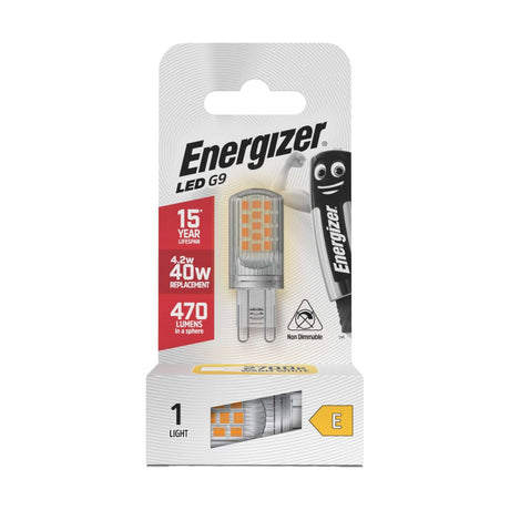 G9 LED Capsule Bulb 4.2W 470lm Non-Dimmable - Warm White 2700K retail pack