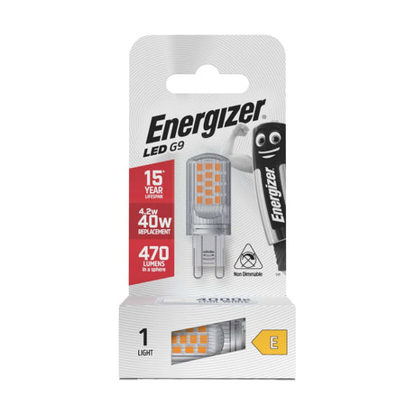 G9 LED Capsule Bulb 4.2W 470lm Non-Dimmable - Cool White 4000K retail pack