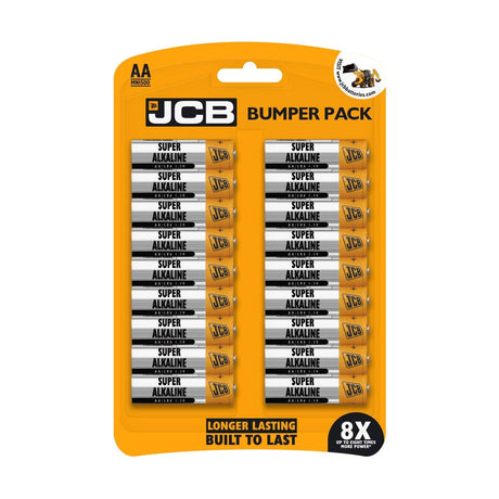 JCB Super Alkaline AA Batteries (LR6) - 18 Pack retail pack