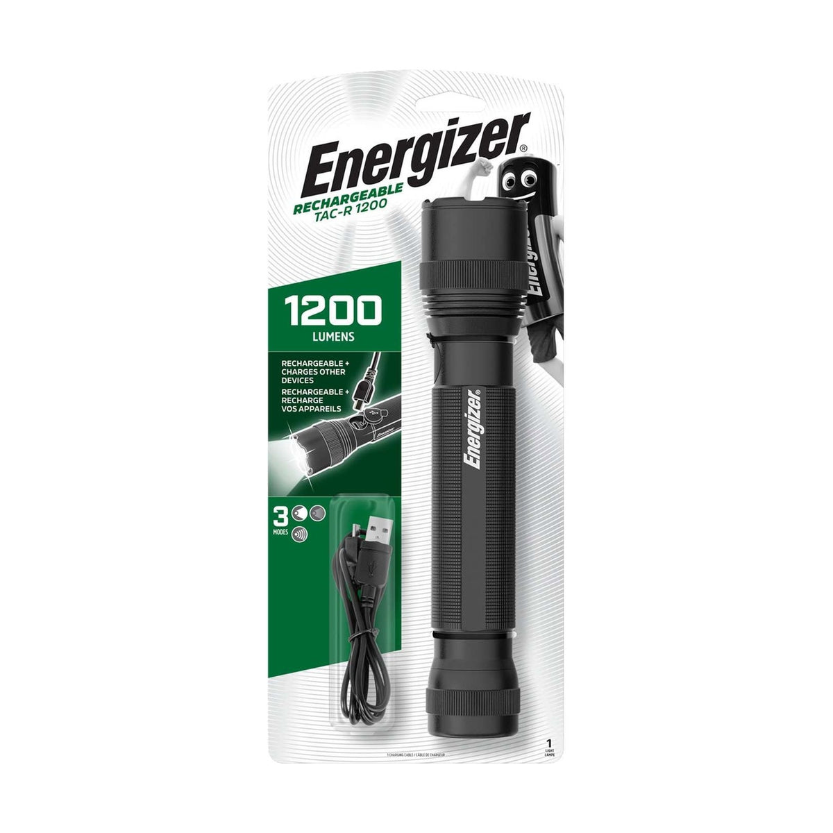 Energizer Tactical TAC-R 1200 Rechargeable Torch 1200lm