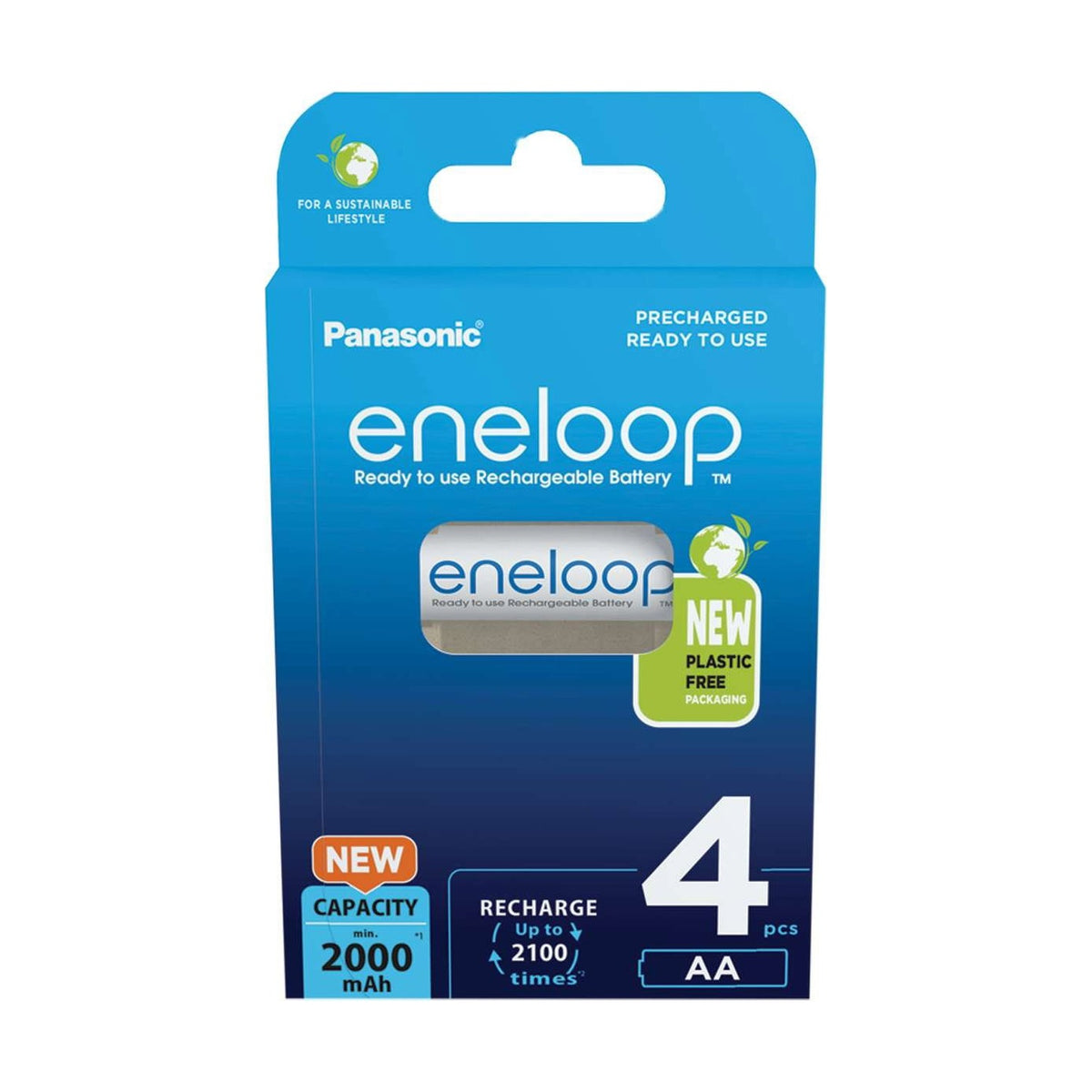 Eneloop AA Batteries (HR6) - 4 Pack retail pack