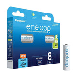 Panasonic Eneloop AA Batteries (2000mAh) - 8 Pack retail pack