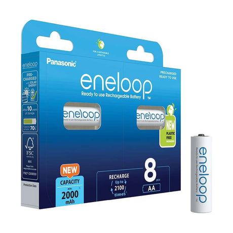 Panasonic Eneloop AA Batteries (2000mAh) - 8 Pack retail pack
